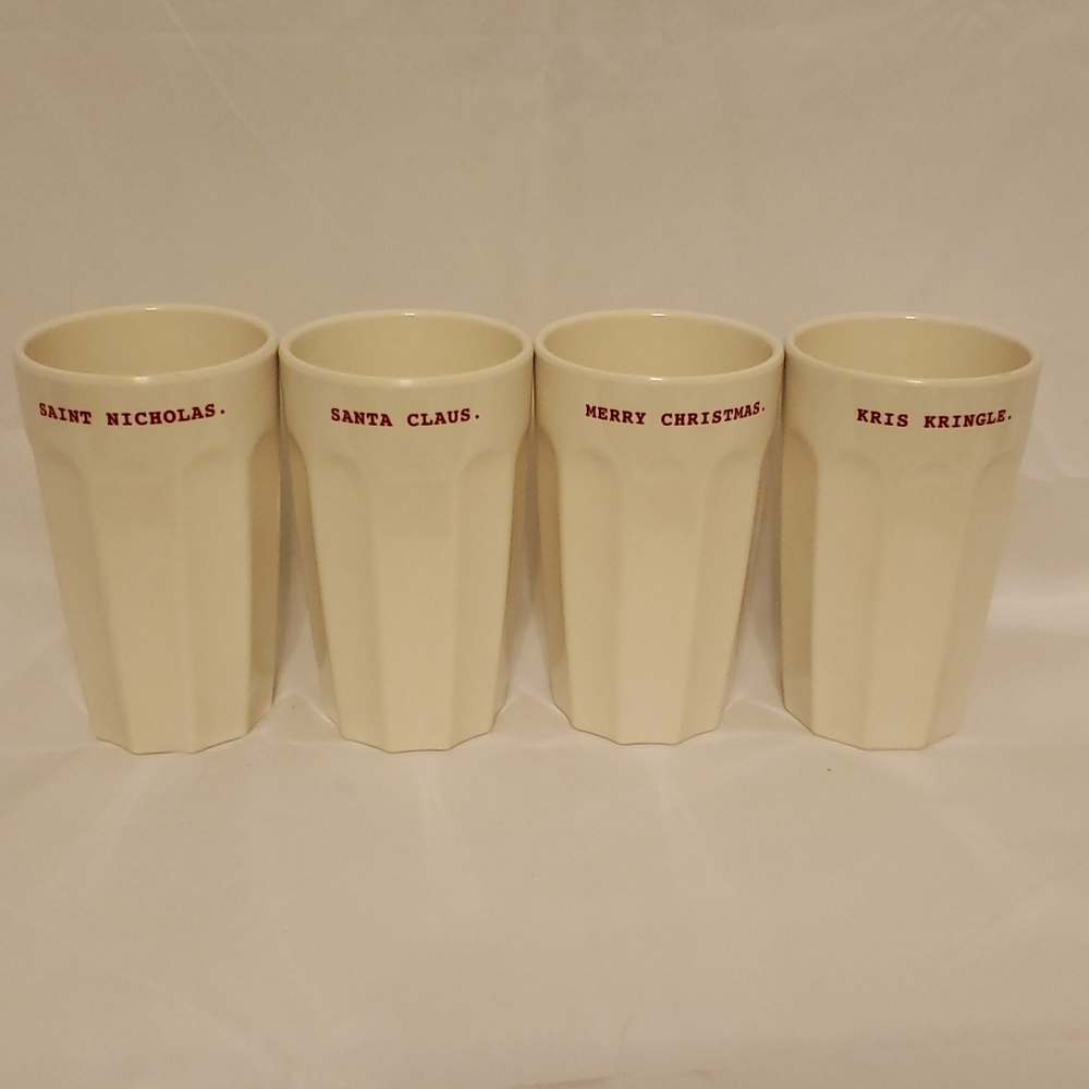 Rae Dunn set of 4 holiday tumblers